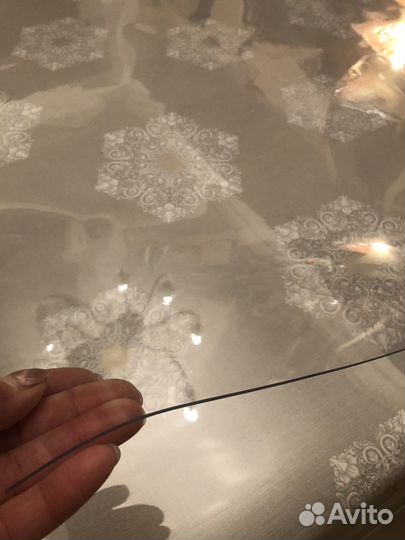 Клеенка гибкое стекло 172см на 103 см, 1,5 мм