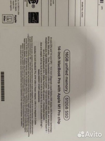 Macbook pro 14 m1 pro 16 512 silver