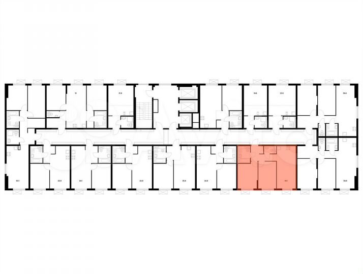 2-к. квартира, 49,1 м², 20/25 эт.