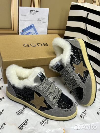 Кроссовки Кеды Golden Goose мех зима Размер 36-40