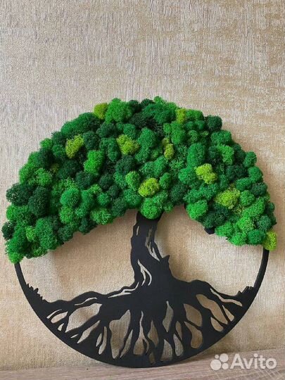 Декоративная картина со мхом