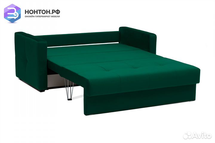 Диван шагающая еврокнижка Вита изумрудный