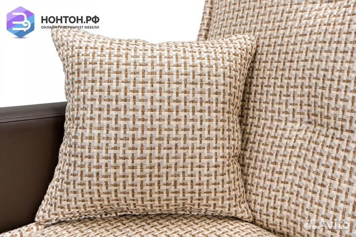 Диван книжка Лондон рогожка микс бежевая