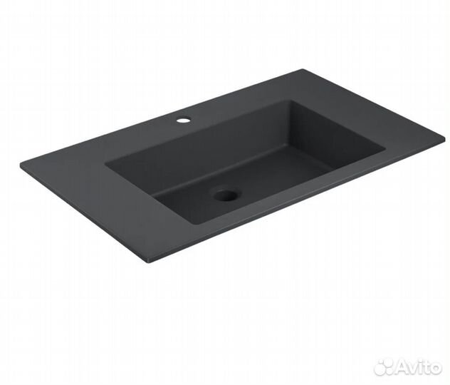 Тумба с чёрный раковиной Vincea Chiara 2D 80 см