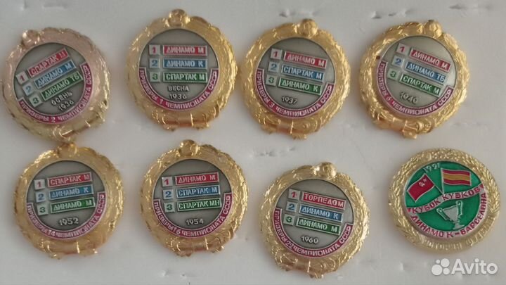 Знаки и значки СССР, история футбола, клубы