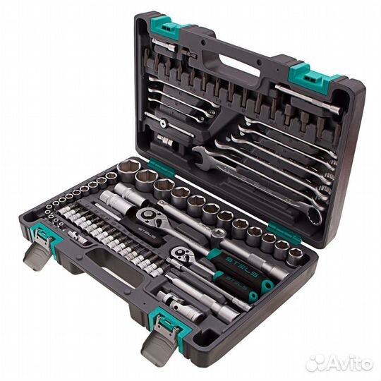 Набор инструментов, 1/2, 1/4, CrV, пластиковый кей