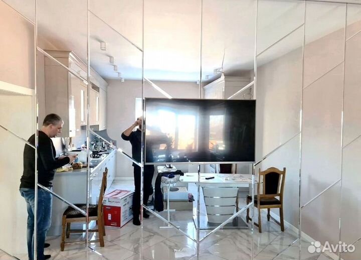 Зеркальное панно с фацетом