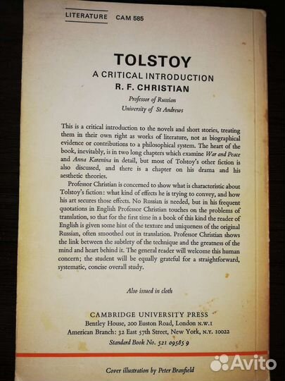 Tolstoy A critical introduction