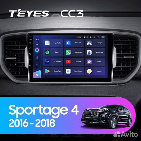 Магнитола Teyes CC3 3/32 Kia Sportage 4