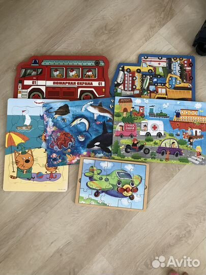 Пазлы деревянные и на подложке