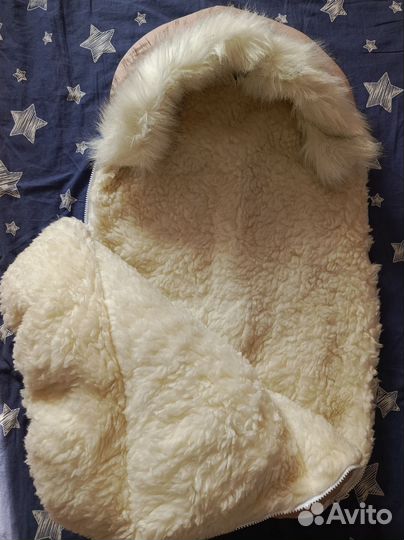 Конверт-кокон зимний для новорожденных бу