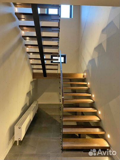 Стеклянные перила для лестниц