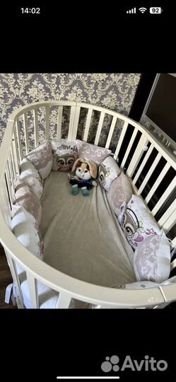 Бортики 12 падушек в детскую кроватку для девочки