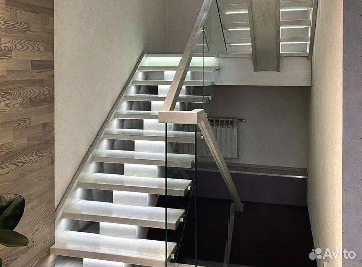 Стеклянные ограждения лестницы от производителя