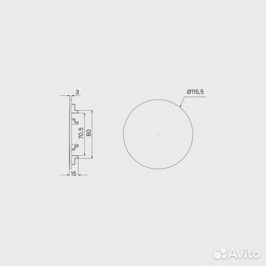 Накладка нерж. сталь мат. золото iddis (capmg00i5