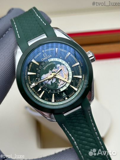 Часы Omega seamaster aqua terra wordtimer green