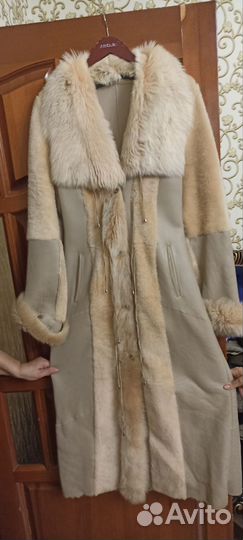 Дубленка натуральная женская 46 48 длинная