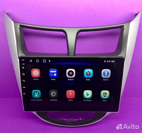 Магнитола на Hyundai Solaris 4/32GB