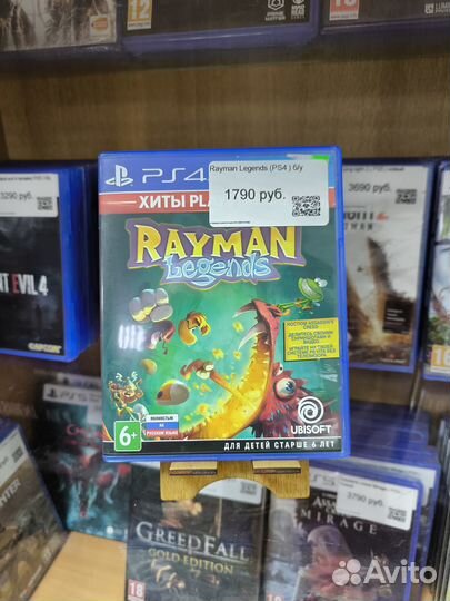 Игры диски на ps4 Rayman Legends