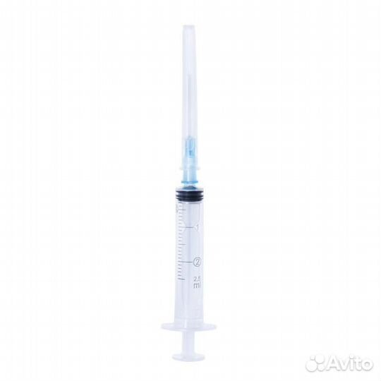 Шприц 2мл однор. стер. 3-х комп. игла 0,6*25мм 120
