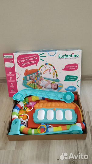 Детский коврик с пианино Elefantino