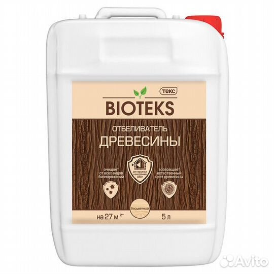 Отбеливатель для древесины текс Bioteks 5л, арт.70