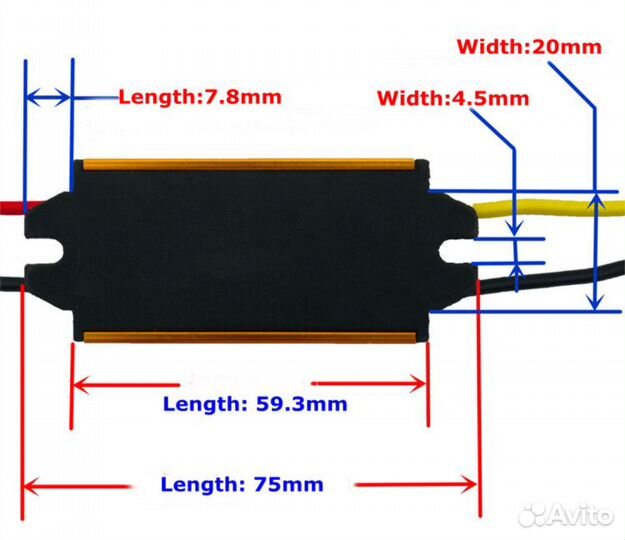 Конвертер ET DC1735V-12V5A понижающий в 12V5A