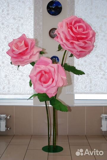 Большие цветы фотозона Украшение праздника