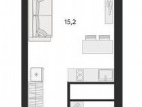 Квартира-студия, 19,1 м², 9/25 эт.