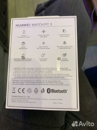 SMART часы huawei watch fit 3