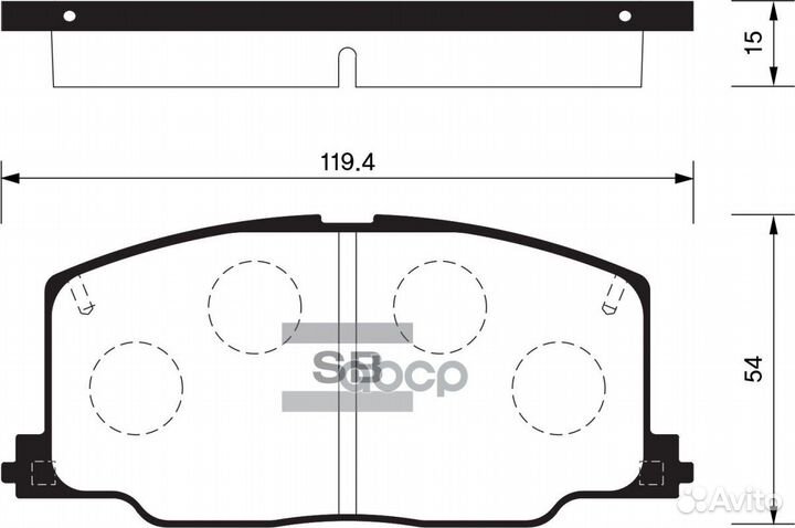 SP1436 колодки дисковые передние Toyota Camry