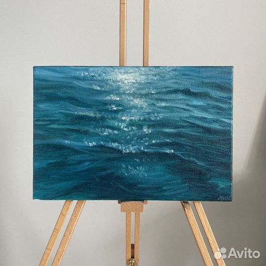 Картина маслом на холсте лазурное море