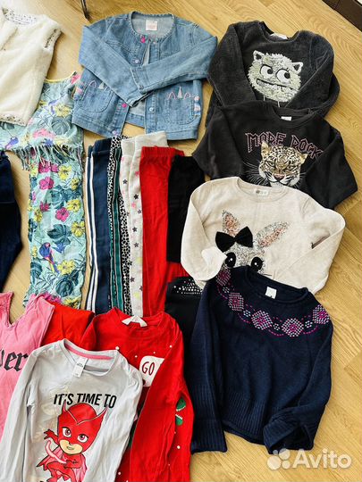 Пакет вещей 116 на девочку Zara, H&M, C&A и тп
