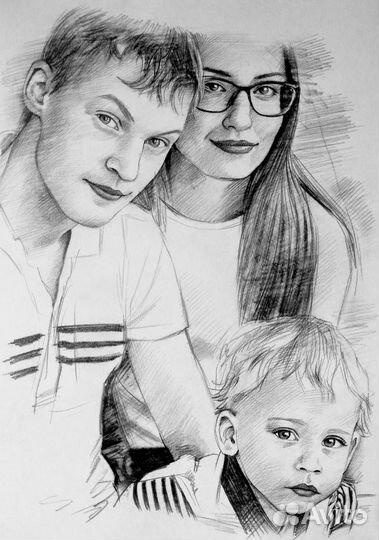 Портрет по фотографии. Шарж по фото. Художник