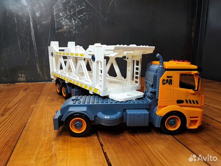 Большая машинка автовоз конструктор детский