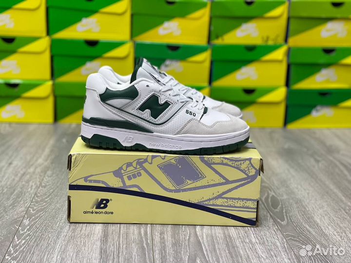 Кроссовки New Balance 550 White Green (36-45)