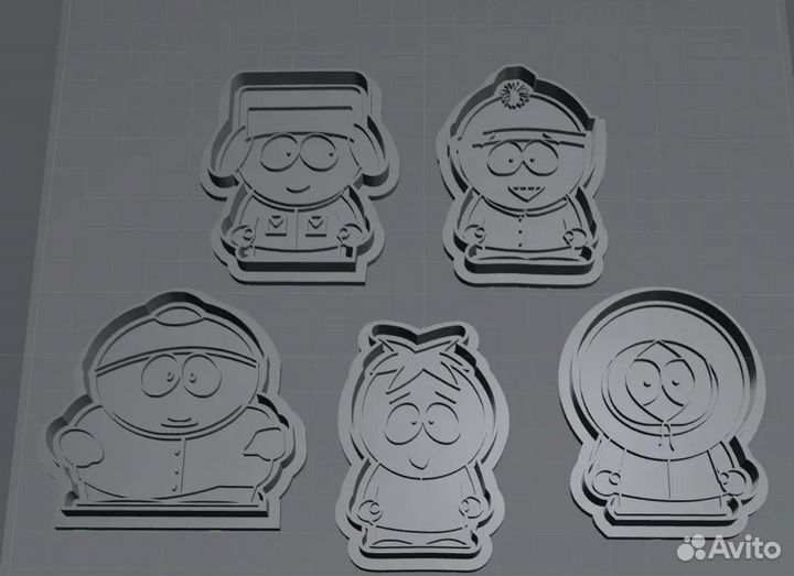 Набор 5 шт. Формы для печенья 