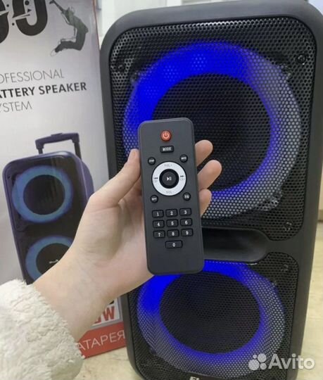 Блютуз колонка караоке 4 микрофона 600w