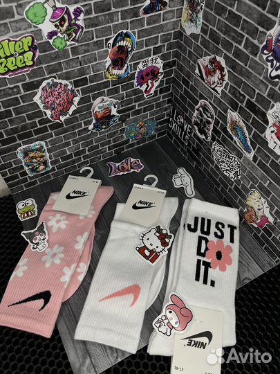 Носки nike женские носки с принтом