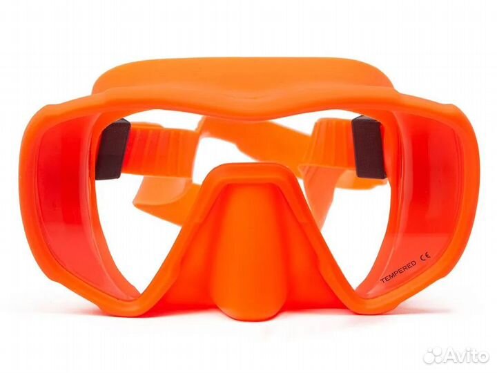 Набор маска и трубка Сенеж Orange White