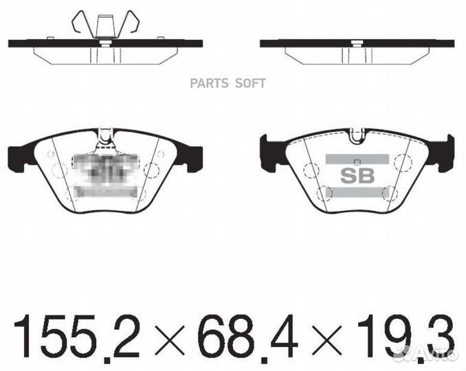 Sangsin brake SP2210 SP2210 колодки дисковые пер.\