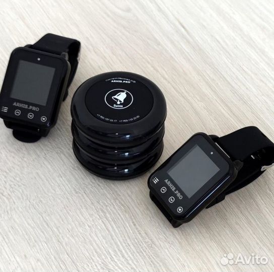 Кнопка вызова официанта с часами-пейджер Элит