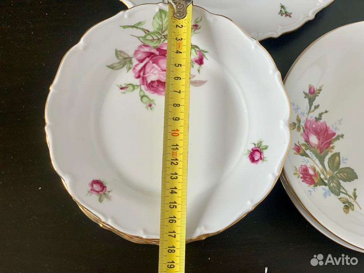Тарелки роза и блюда ГДР Чехия