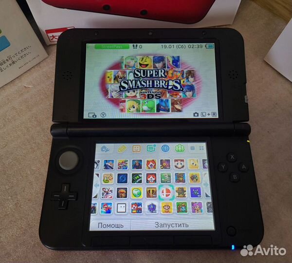 Nintendo 3DS XL Red 64gb + 90 игр