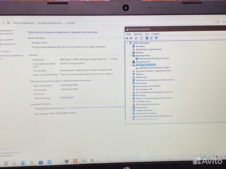Ноутбук как новый HP 16gb/Ryzen5/FullHd/SSD