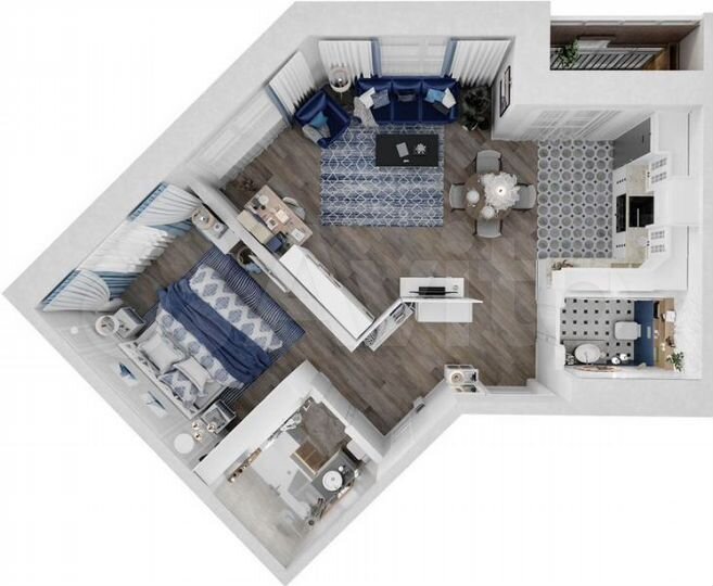 2-к. квартира, 65 м², 10/15 эт.