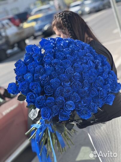 101шт Синий Роза