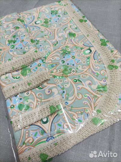 Скатерть и салфетки набор готовый. Рогожка