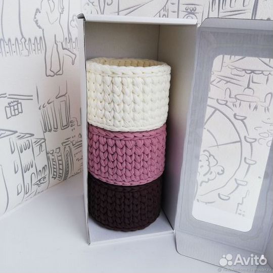 Корзина вязаная