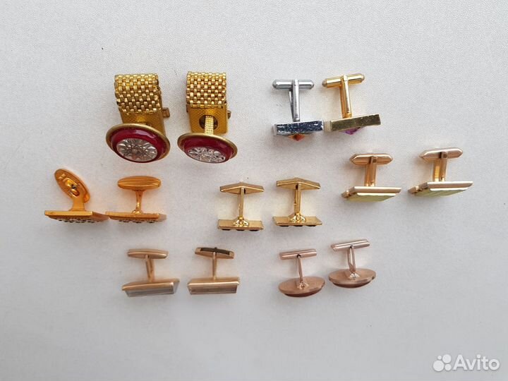 Запонки СССР. Украшение для мужчин. 7 пар. Разные